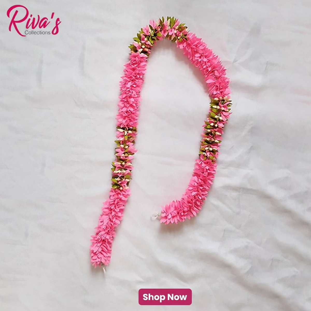 Pink color soft fabric garland