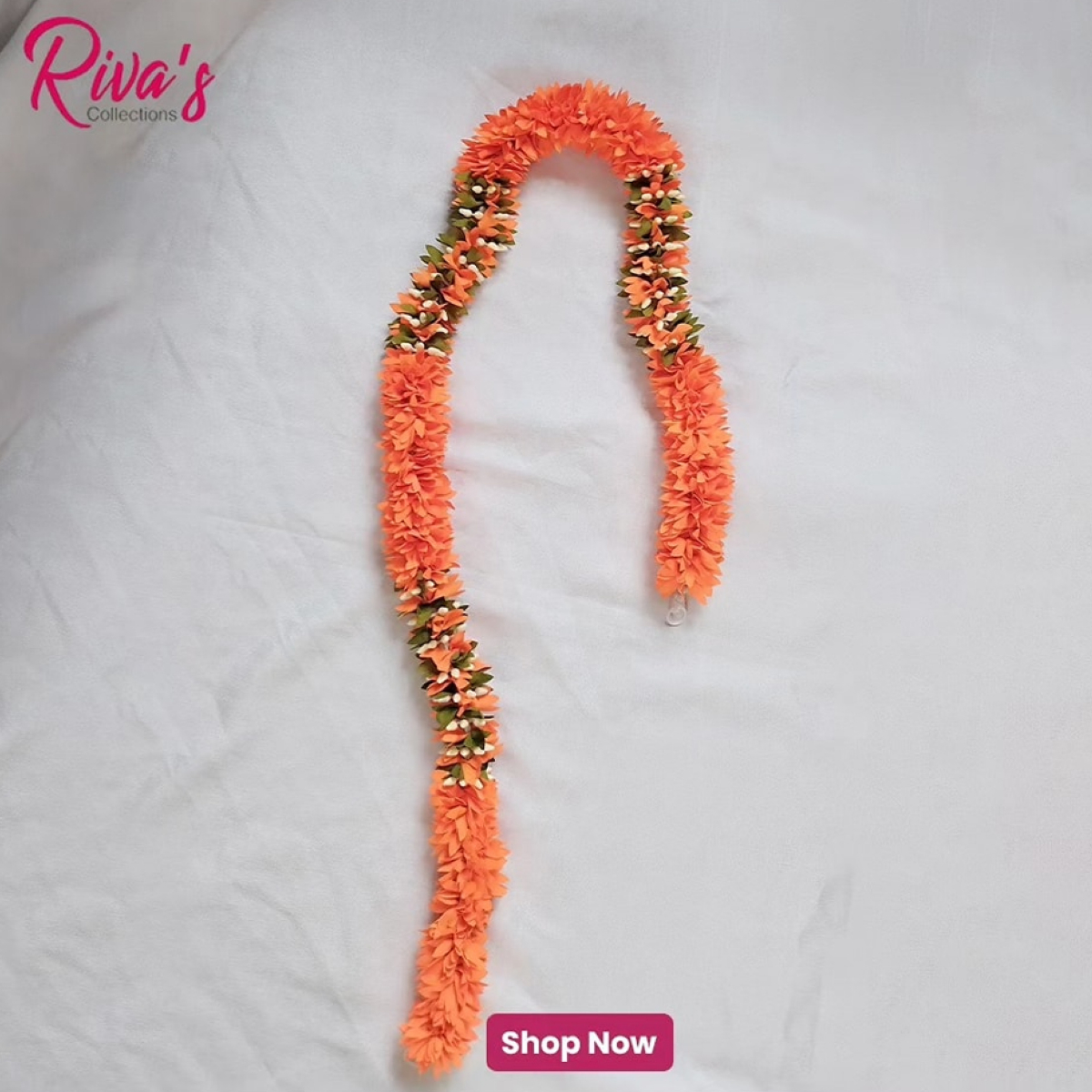 Orange color soft fabric garland